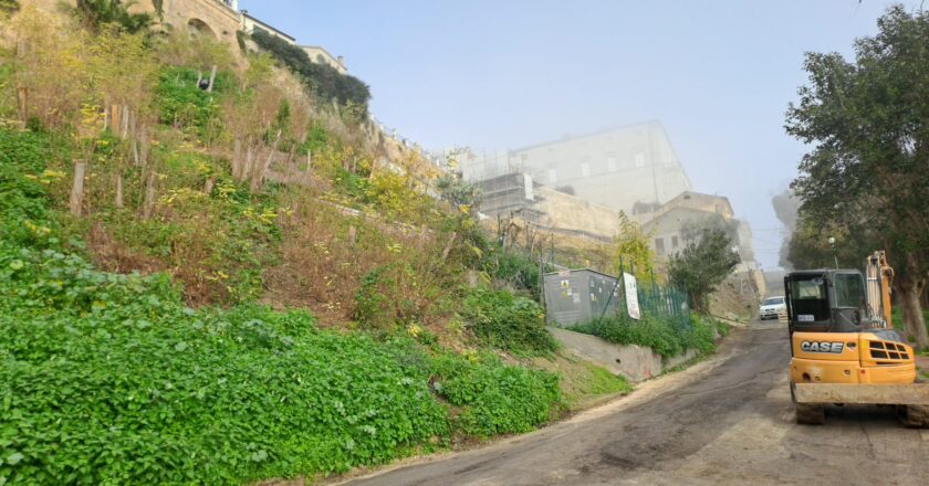 Vasto, verso la conclusione i lavori di consolidamento del muraglione di Palazzo d’Avalos