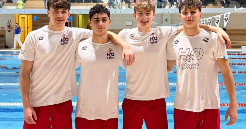 H2O Sport da applausi ai Campionati Regionali Individuali di Categoria: nuovo primato regionale assoluto nella 4×200 stile libero
