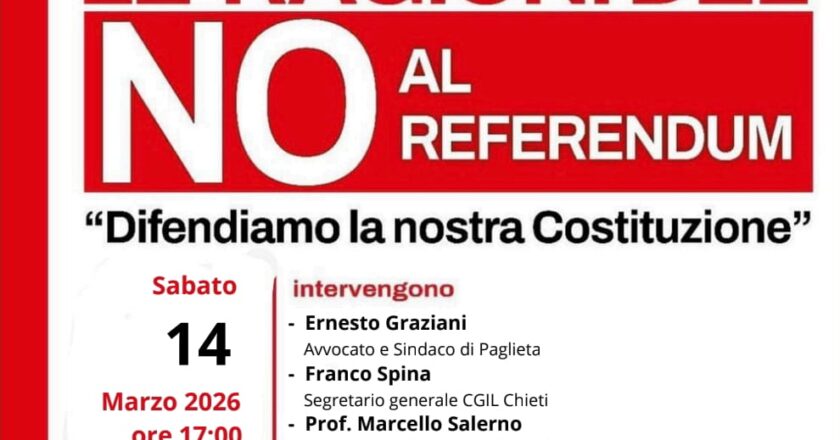 “Difendiamo la nostra Costituzione”: a Villalfonsina un confronto pubblico sulle ragioni del NO al Referendum sulla Giustizia