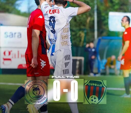 Eccellenza, termina in parità (0-0) la sfida tra Bacigalupo Vasto Marina e Virtus Cupello