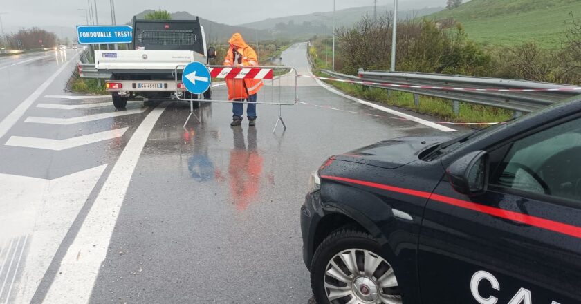 Maltempo, chiusa la Fondovalle Treste nel tratto compreso tra Ponte Moro e lo svincolo della SS650 Trignina
