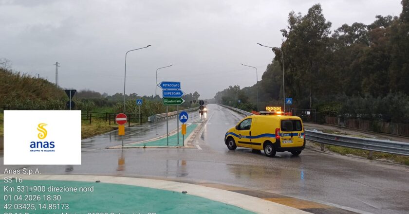 Chiusa la Statale tra Petacciato e San Salvo