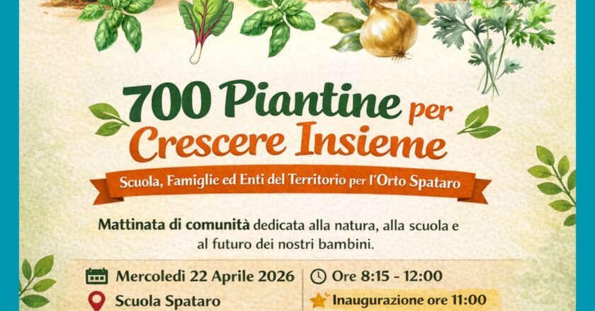 “730 Piantine per Crescere Insieme”. Alla Scuola Spataro IC1 Vasto nasce l’Orto Scolastico