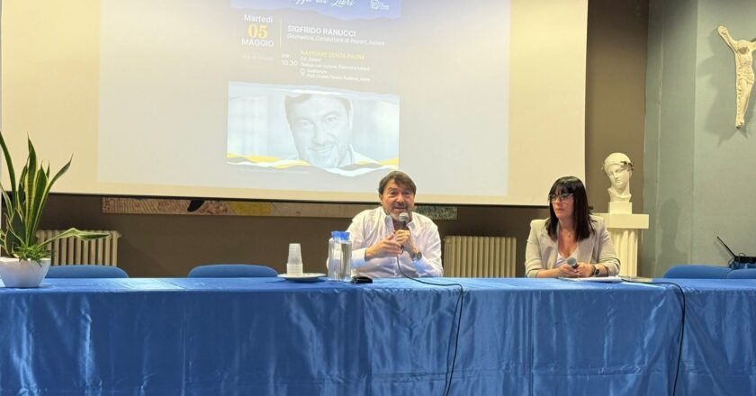 Vasto, Sigfrido Ranucci ha incontrato gli studenti al ‘Pantini-Pudente’. In serata a Palazzo d’Avalos