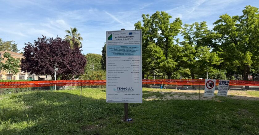 San Salvo, al via la cantierizzazione della Villa Comunale e del parco di Piazza Sardegna