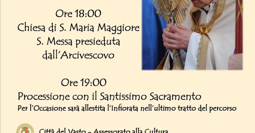 Le Parrocchie di Vasto si preparano alla Festa del Corpus Domini
