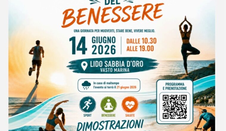 Nasce a Vasto “L’Arena del Benessere”: il 14 giugno una giornata dedicata a salute, sport e qualità della vita
