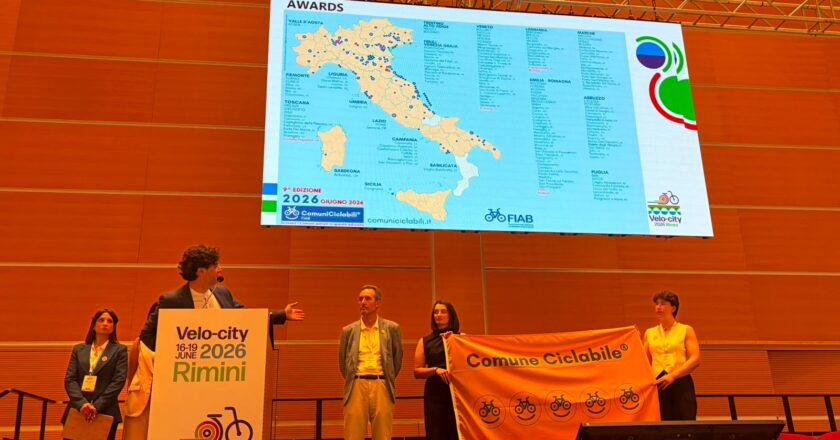 San Salvo a Rimini per la cerimonia di consegna delle bandiere Comuni Ciclabili