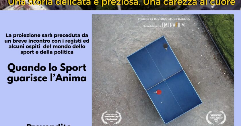 Venerdi 5 giugno a Santa Maria del Sabato Santo la Proiezione in Anteprima assoluta, del Pluripremiato docufilm “Vittorio a Tavolino”