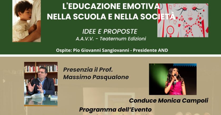 Pescara, al Teatro Cordova la presentazione del volume sull’educazione emotiva