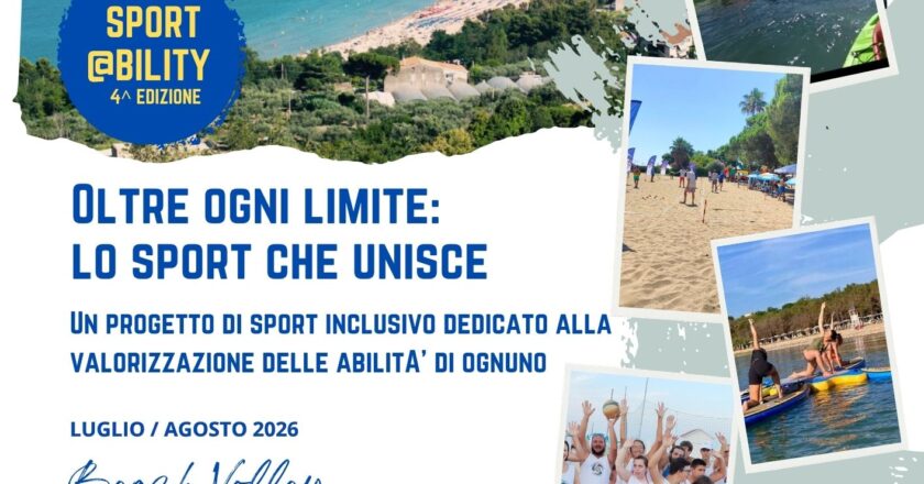 Al via la 4^ edizione del Progetto “Sport@bility”: mercoledì la presentazione a Vasto Marina