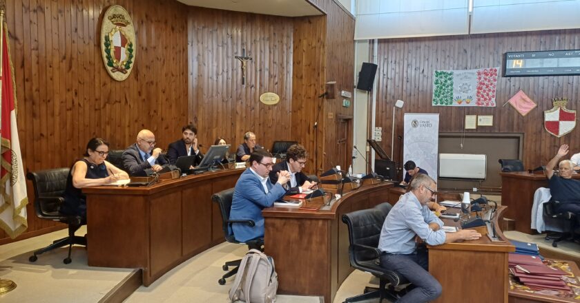 Vasto, il 4 settembre si riunisce il Consiglio Comunale