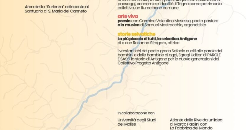 Lunedì 27 luglio, alle 17.30, la Riva di Canneto di Roccavivara farà da cornice a “Salvatico – Presidio corale per il Trigno”