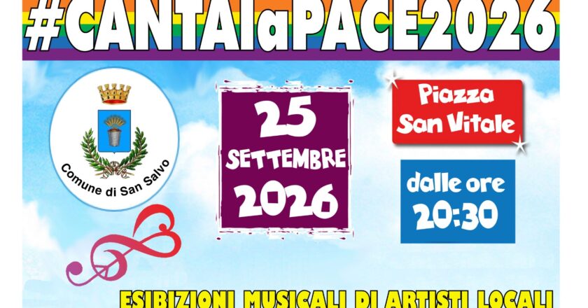 San Salvo, si lavora per la seconda edizione di “Canta La Pace 2026”