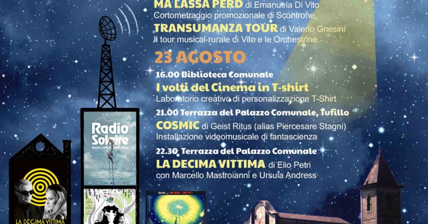 Ai nastri di partenza “Tufilm”, l’appuntamento con il cinema d’autore di Tufillo