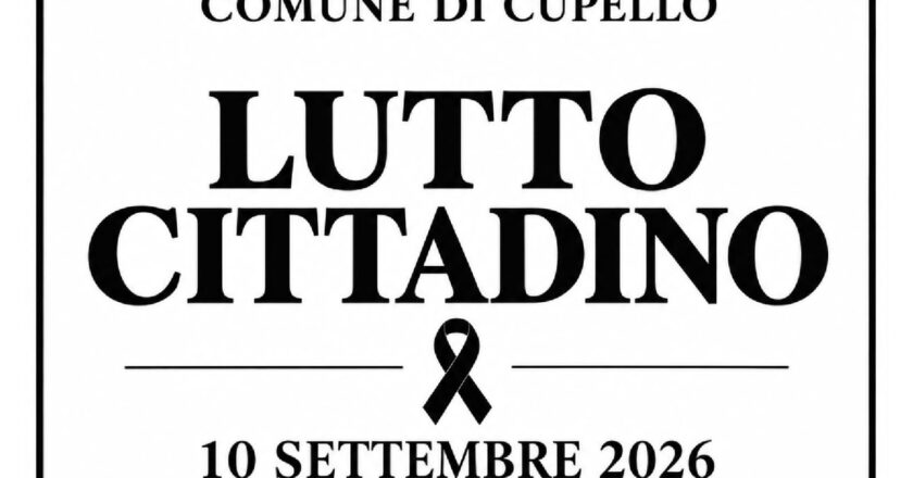 Cupello, il 10 settembre lutto cittadino