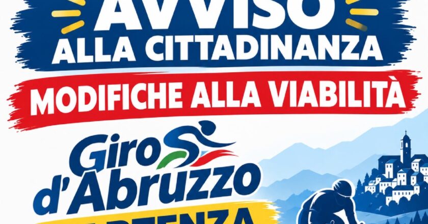 Martedì il Comune di Cupello ospiterà la partenza ufficiale della 1ª tappa del Giro d’Abruzzo 2026