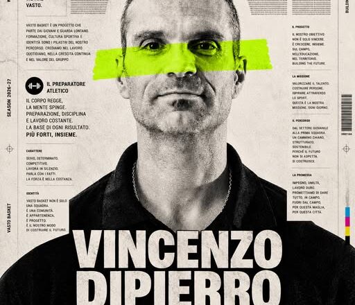 Vincenzo Dipierro confermato preparatore atletico della Vasto Basket