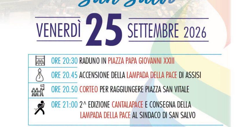 San Salvo si illumina con la Lampada della Pace