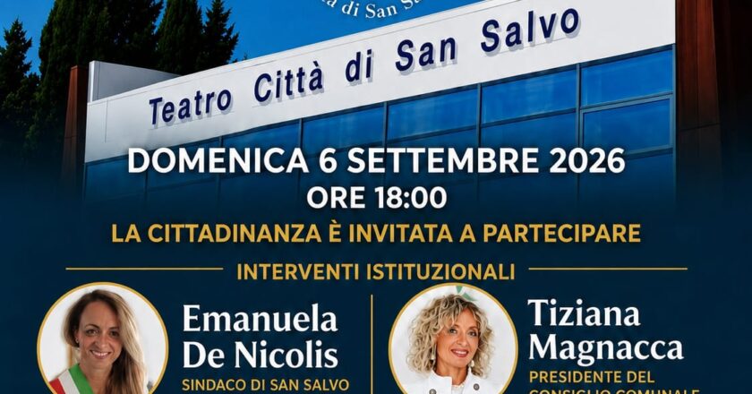 Domenica 6 settembre l’inaugurazione del Teatro Città di San Salvo