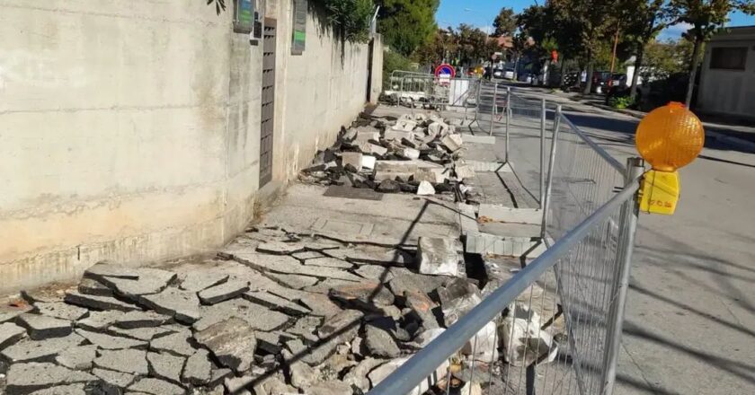 Vasto, nuovi marciapiedi in Via Santa Caterina da Siena