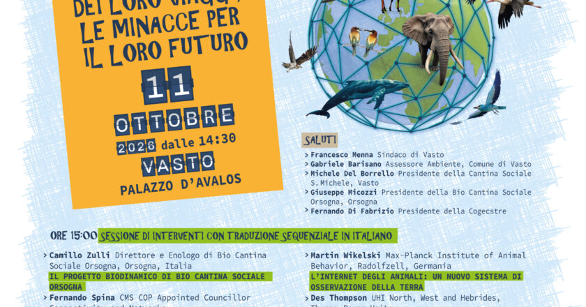 Atlante delle migrazioni animali, a Vasto un congresso internazionale con i massimi esperti mondiali