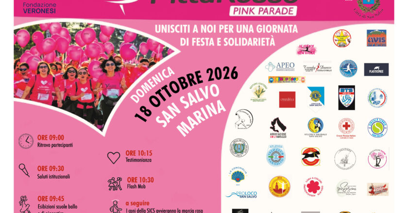 Anche San Salvo si tinge di rosa: arriva la PittaRosso Pink Parade 2026