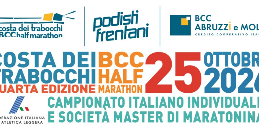 Costa dei Trabocchi BCC Half Marathon a quota 2.700 iscritti: la Via Verde si prepara alla grande festa di massa del podismo