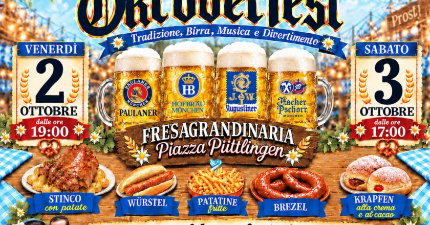 Fresagrandinaria celebra l’Oktoberfest in Piazza Püttlingen: due giornate di festa, tradizione e forte spirito comunitario